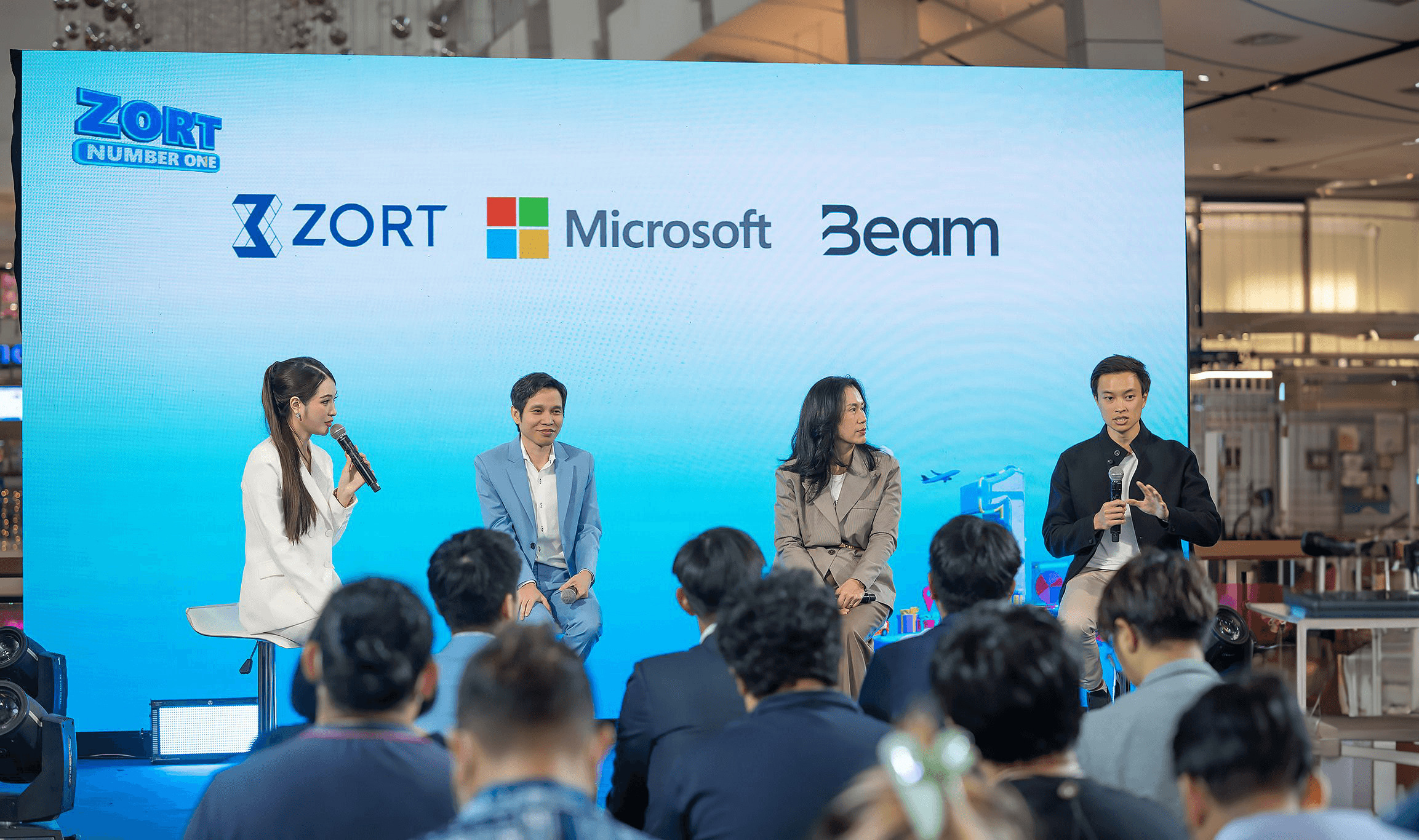 Beam x Zort x Microsoft on stage